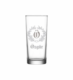 Kişiye Özel Ö Baş Harfli ve İsimli Tekli Rakı Bardağı  Model 27
