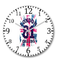 Londos 81 Calling Duvar Saati Bombeli Gercek Cam
