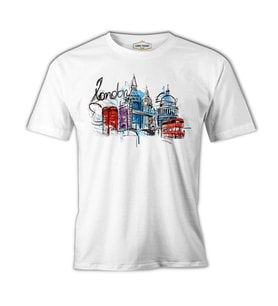 Londra - Kulübe Beyaz Erkek Tshirt