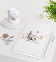 BK Gift Kişiye Özel Güzel Bankacı Beyaz Defter Kalem Türk Kahvesi Fincanı Seti (Model 1)