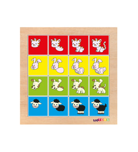 Adalinhome Hayvanları Oluştur Eğitsel Ahşap Puzzle 28x28 ADCS7012
