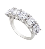 5 Ct Star Zirkon Taşlı Beş Taş Yüzük