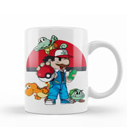 Mario Pokemario Kupa Bardak Porselen
