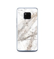 Beyaz Mermer Tasarımlı Süper Şeffaf Silikon Telefon Kılıfı Huawei Mate 20 Pro
