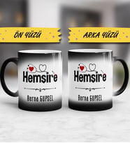 Hemşire Tasarımlı Kişiye Özel Hemşire Sihirli Kupa Bardak