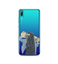 Kaykay Kız Tasarım Süper Şeffaf Silikon Telefon Kılıfı Huawei Y7 Prime 2019
