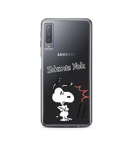 Snoopy Tasarımlı Süper Şeffaf Silikon Telefon Kılıfı Samsung A7 (2017)