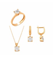 Tektaş Üçlü Set 7.10 Gram 14 Ayar Altın (Çok Renkli)