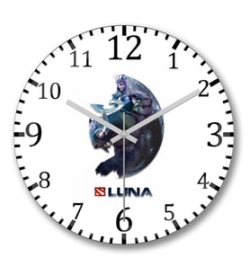 Luna Dota 2 Duvar Saati Bombeli Gercek Cam