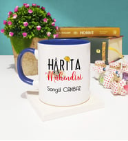Harita Mühendisi Kupa Bardak Lacivert