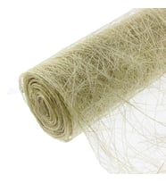 60cm x 8metre Abaka Doğal Lif Kumaş Buketlik Buket Tülü (Krem)