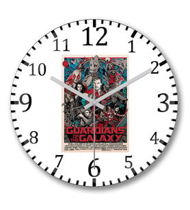 Guardians Of The Galaxy Duvar Saati Bombeli Gercek Cam