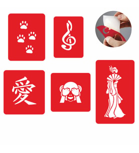Uzak Doğu Modelleri  Dövme ve Şablon Seti Tattoo SPREYSİZ