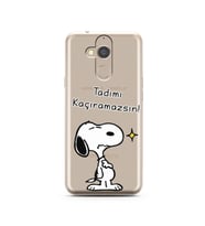 Snoopy Tasarımlı Süper Şeffaf Silikon Telefon Kılıfı General Mobile GM8