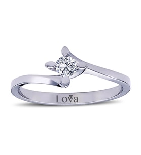 Lova E Renk 0,16 Karat Pırlanta Tektaş Yüzük - 1070035