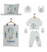 Pia Baby GL 2013 İsme Özel Balonlu Yastık Battaniye Zıbın Set