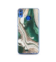 Yeşil Kumsal Tasarımlı Süper Şeffaf Silikon Telefon Kılıfı Huawei Honor 8x