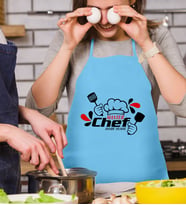 BK Gift Kişiye Özel Chef Mavi Mutfak Önlüğü  2