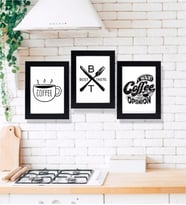 Kitchen Ahşap 3 lü 15,5x20,5 cm Tasarım Çerçeve Seti