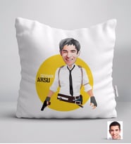BK Gift Kişiye Özel Erkek PUBG Karikatürlü Yastık-8 (Beyaz)