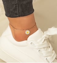 Papatya Silver Papatya Halhal Dorica Toplu Rose Altın Kaplama 925 Ayar Gümüş UVPS800006
