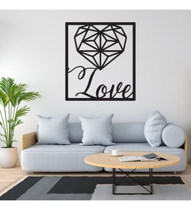 Kalp Love  Ahşap Tablo