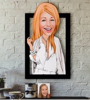 BK Gift Kişiye Özel Bayan Model Karikatürlü 3D Ahşap Tablo-2