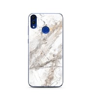 Beyaz Mermer Tasarımlı Süper Şeffaf Silikon Telefon Kılıfı Huawei Honor 8c