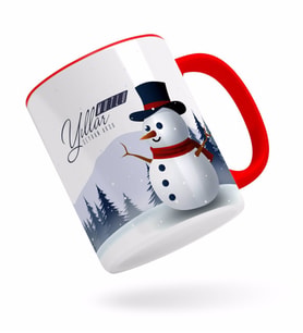 BK Gift Kişiye Özel Yılbaşı Mutlu Yıllar Kırmızı Kupa Bardak-19