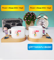İkili Sevgiliye Sevgililer Günü Hediyesi 1 Kupa Bardak Kısa