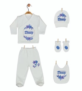 Pia Baby GL 1915-05 İsme Özel Beşli Zıbın Set