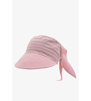 Kadın Safari Bağlamalı Eşarp Siperli Bandana Plaj Şapkası (Pembe)