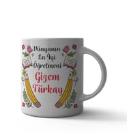 Dünyanın En İyi Öğretmeni Özel Kupa Bardak (Çok Renkli)