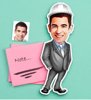 BK Gift Kişiye Özel Bay Mühendis Karikatürlü Ahşap Magnet (Çok Renkli)