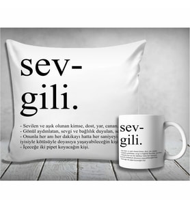 Kişiye Özel Sevgili Yastık & Kupa