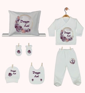 Pia Baby Gl 1919-08 İsme Özel Yastık Zıbın Set