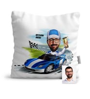 BK Gift Kişiye Özel Rallici Karikatür  Yastık  1