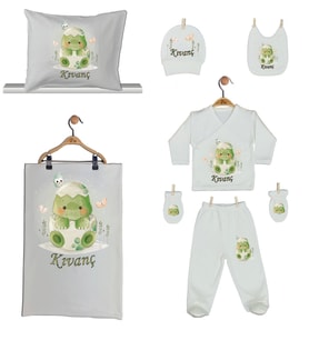 Pia Baby GL 1924-06 İsme Özel Yastık Battaniye Zıbın Set