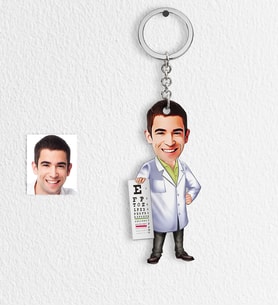 BK Gift Kişiye Özel Bay Göz Doktoru Karikatür Anahtarlık  1