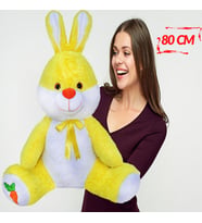80 Cm Sevimli Peluş Tavşan Sarı 78656