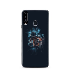 Uzay Boşluğu Tasarım Süper Şeffaf Silikon Telefon Kılıfı Samsung A20s