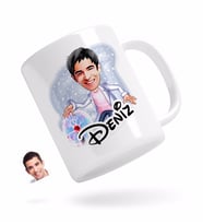 BK Gift Kişiye Özel Erkek Elektrik Mühendisi Karikatürlü Beyaz Kupa Bardak-1