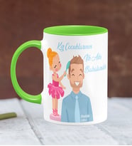 BK Gift Kişiye Özel Babalar Günü Temalı Yeşil Kupa Bardak 16384y