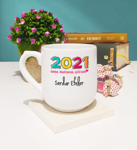 Sana Mutluluk Getirsin 2021 Yılbaşı Hediyesi Kupa Bardak