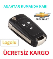 Chevrolet Cruze Anahtar 3 Düğmeli Kumanda Kabı Sustalı Anahtarlık (Karışık)