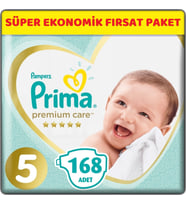 Prima Premium Care Bebek bezi Beden:5 (11-16Kg) Junior 168 Adet Süper Ekonomik Fırsat Pk