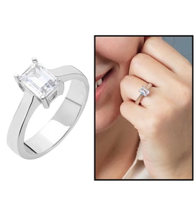 Starlight Diamond Pırlanta Montür Minimal Tasarım 925 Ayar Gümüş Bayan Baget Yüzük