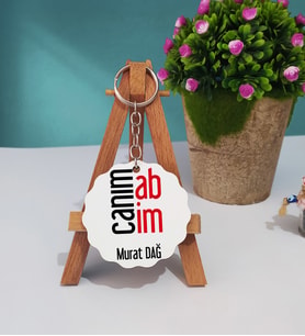 Abiye Hediye Canım Abim Tasarımlı Kişiye Özel Abi Ahşap Anahtarlık