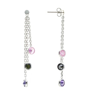 Gümüş renkli taşlı küpe SGTL8547