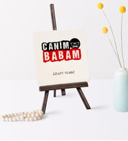 Babalar Gününe Özel Canım Babam Şovaleli Doğal Taş  5